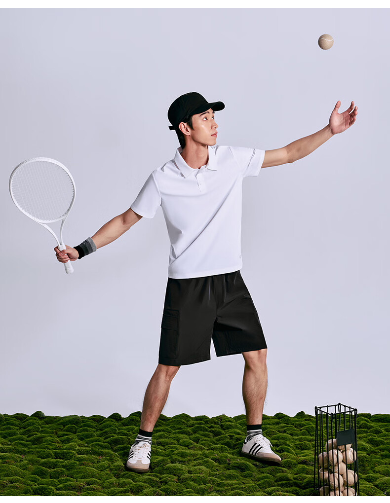 Seamless Cooling Polo T-Shirt Quick-Dry Short Sleeve Breathable Sun Protection Wrinkle-Resistant Sweat-Wicking Soft Skin-Friendly Couple Black L 14