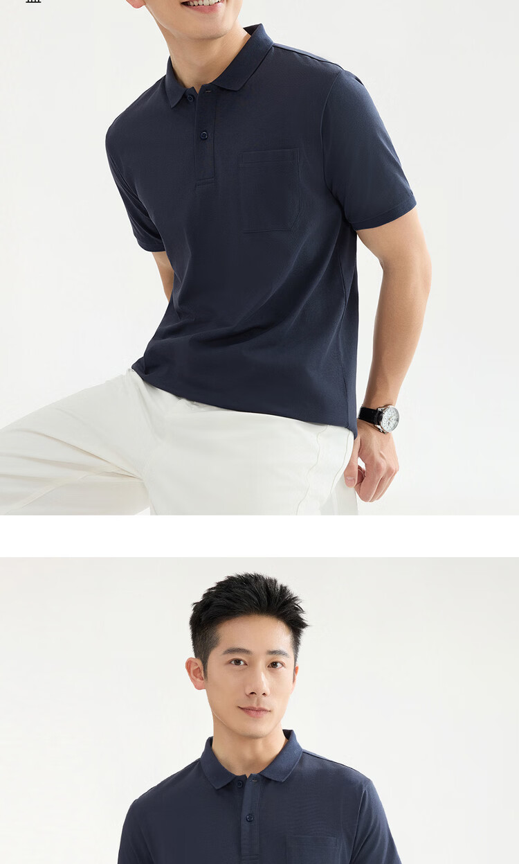 Giordano Men's Short Sleeve Polo Shirt Summer Breathable Cotton Moisture-Wicking Pocket Collar Sports Top 13016213 12