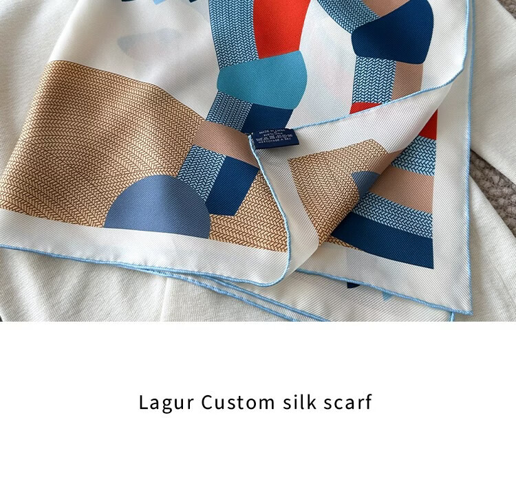 Lagur Qingfeng Zilai - Artistic War Horse Double-Sided Twill Satin 100% Mulberry Silk Square Scarf for Women Artistic War Horse 9