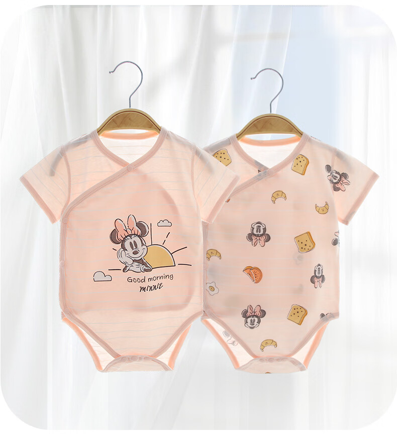 Disney Baby Summer Thin Bodysuit Newborn Short Sleeve Cotton Romper Unisex Infant Crawling Suit 19