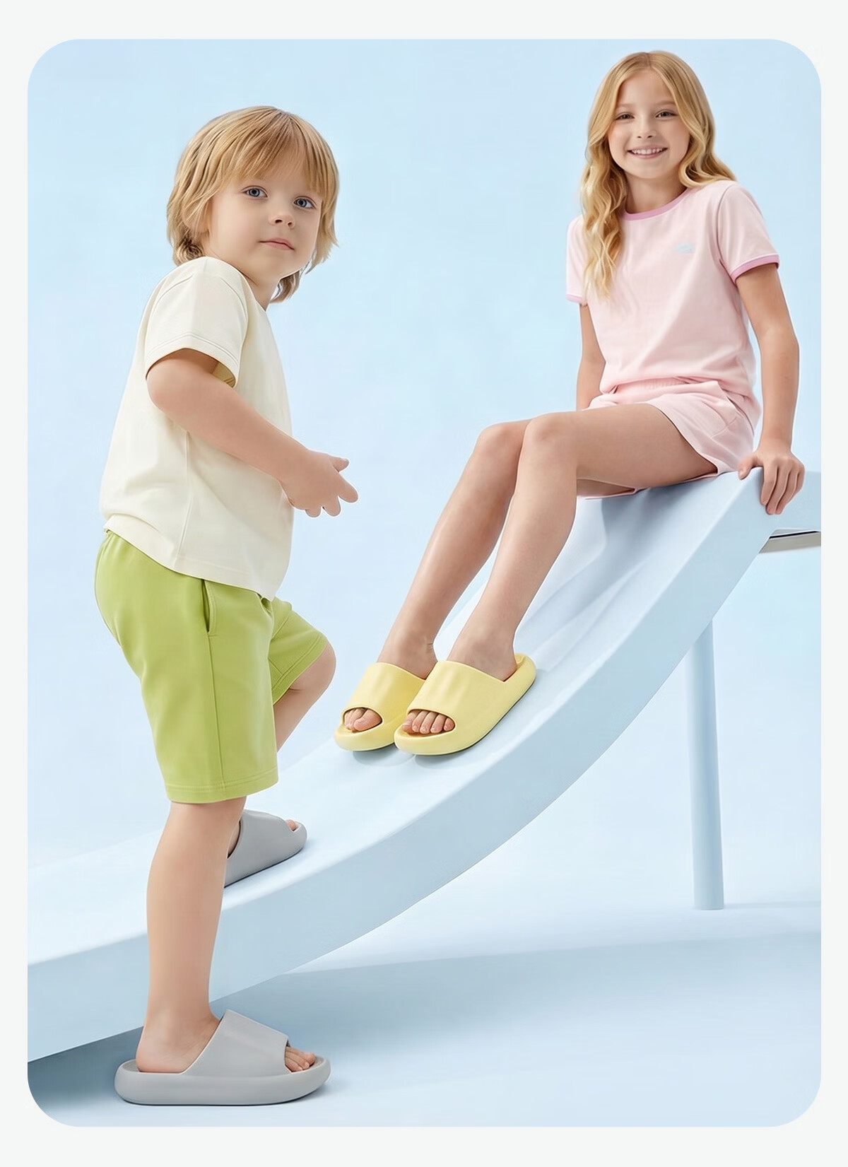 Runrou Children's Slippers Girls Summer 2026 New Indoor Home Non-Slip Soft Sole Large Kids Boys Sandals 12