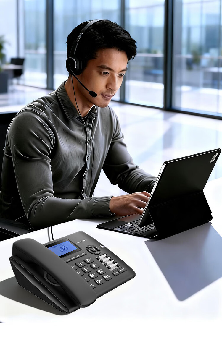 Baotair Recording Telephone 2200 Hours Fixed Desk Phone Office Home Automatic Manual Recording Answering Machine USB Export 32GB Storage T889 White 12