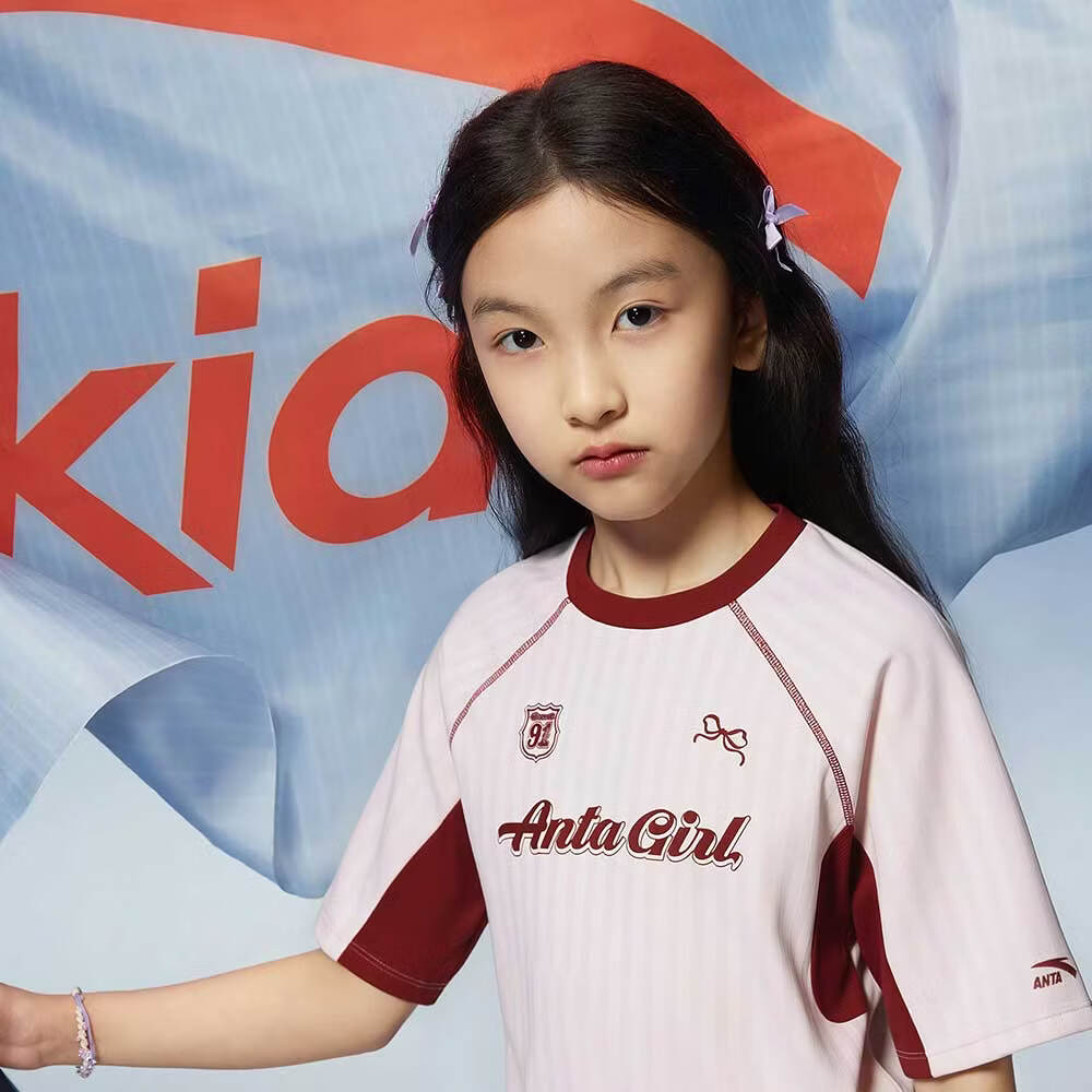 Anta Kids Girls Short Sleeve 2026 Summer Comfortable Skin-friendly Outdoor Quick-dry T-shirt TA62626103 18