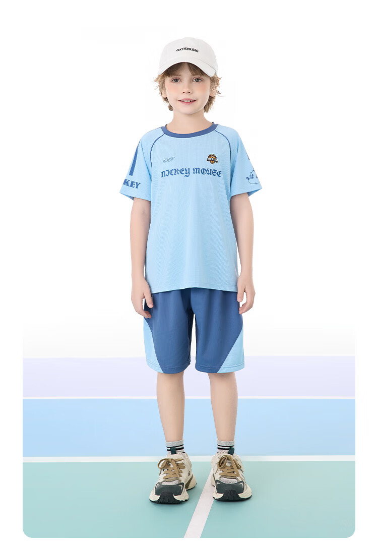 Disney Kids Summer Outfit 2026 New Outdoor Sports Casual Set Purple Tie-Dye Size 110 31