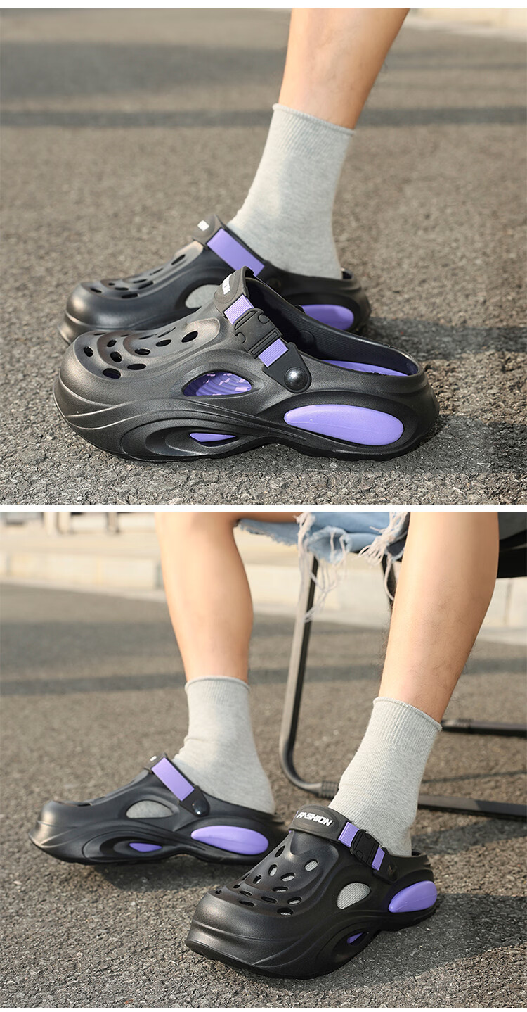 CARTELO Summer New Men's Sports Sandals Outdoor Slippers Casual Breathable Hole Shoes JF10 Sand Color Size 44-45 9