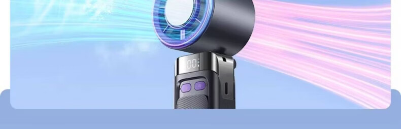 AUX 2026 New Handheld Cooling Fan Portable Superconducting Ice Compress Personal Cooling Device Small Office Silent Outdoor Commuting Long Battery Life Fan 7
