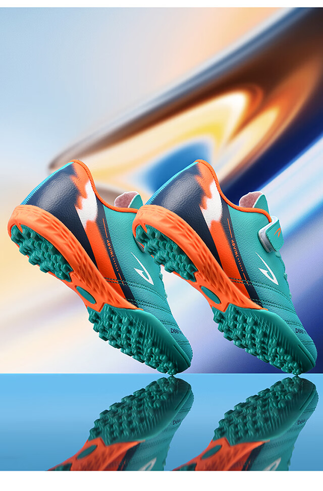 DEERWAY Kids Soccer Shoes Studded Cleats for Boys and Girls Ages 6-12 Non-slip Durable Training and Match Shoes Coral Orange Size 36 23