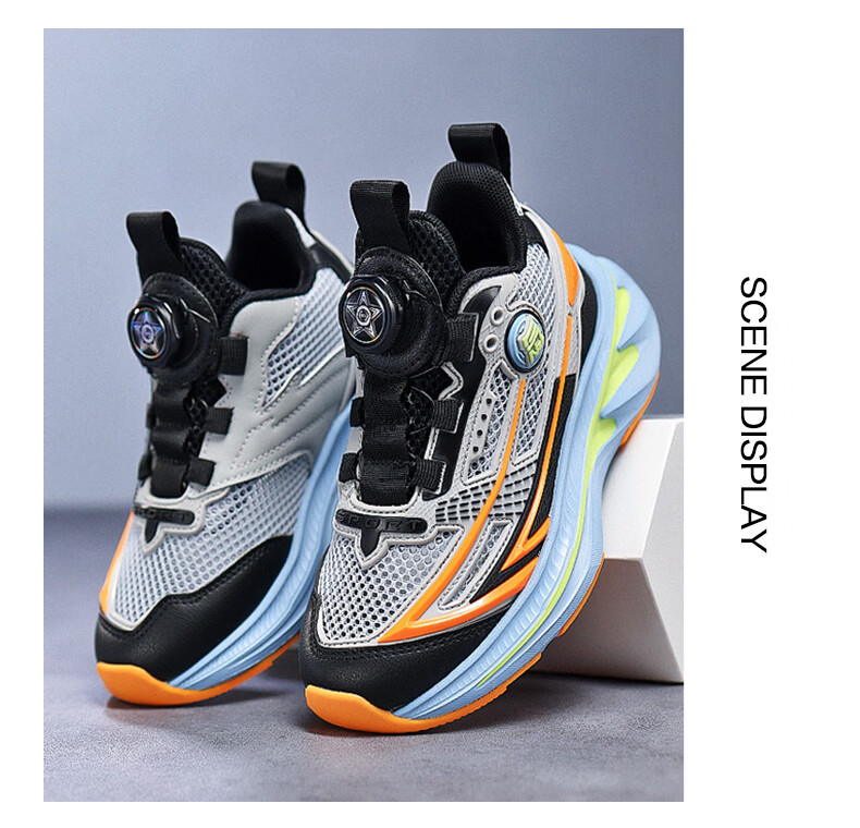 7-PE Boys' Shoes 2026 Spring New Youth Soft Sole Running Shoes Large Kids Waterproof Leather Sports Shoes 11