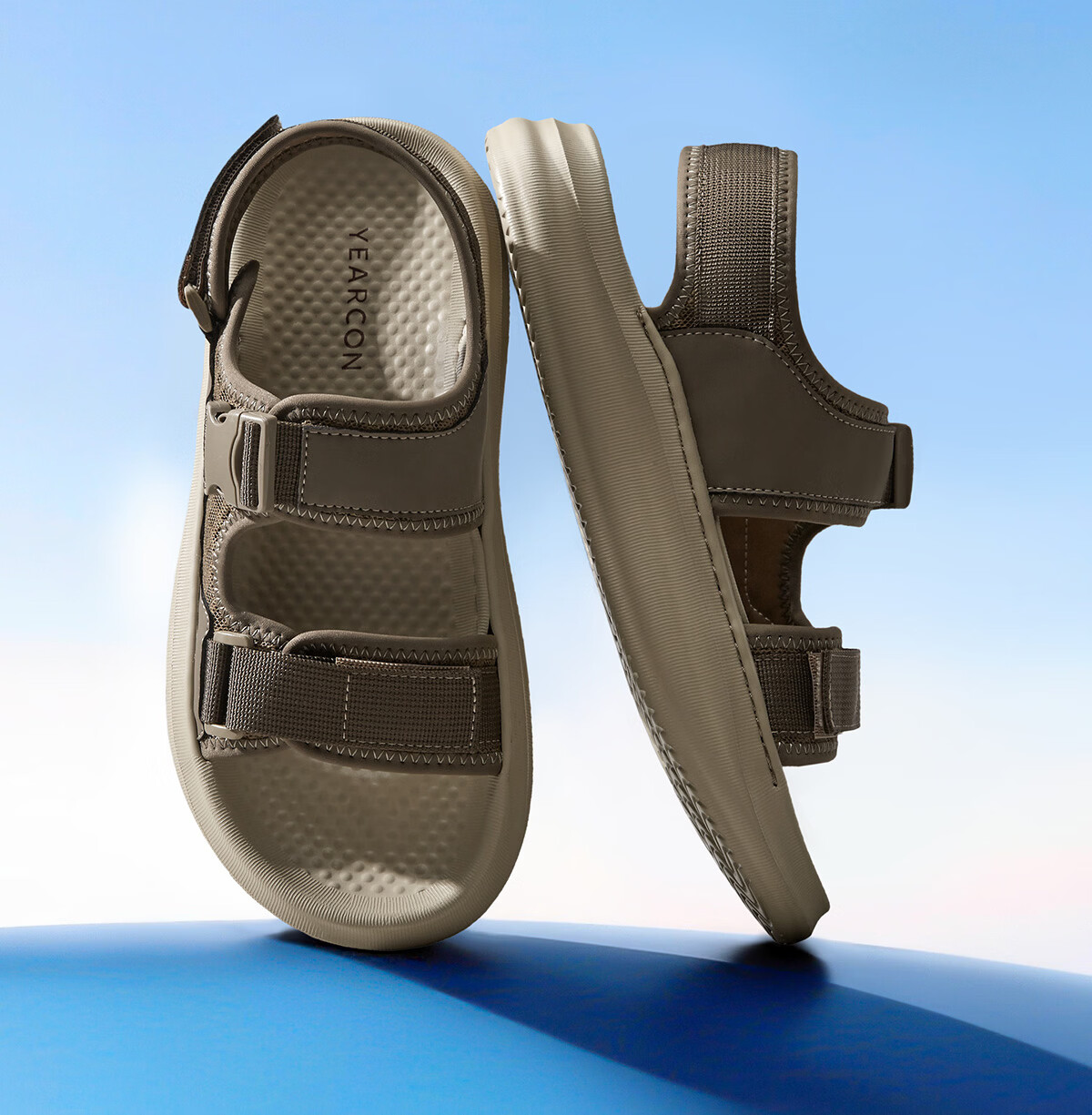 Eierkang Men's Breathable Casual Sports Sandals Thick-Soled Outdoor Beach Sandals 96346W Black Size 38 4