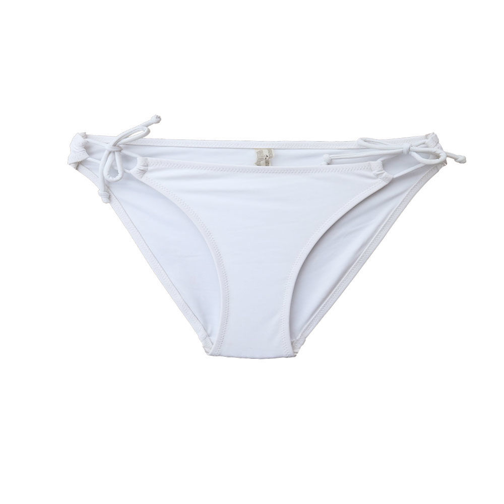 单条比基尼裤女游泳裤泳裤清新巴西风白色绑带 14-03 xs【图片 价格