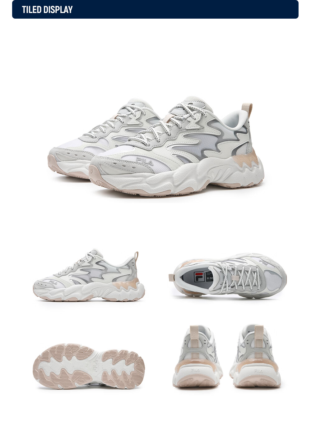FILA Fern 3rd Generation Women's Breathable Dad Sneakers 2026 Summer New Casual Sports Shoes 35