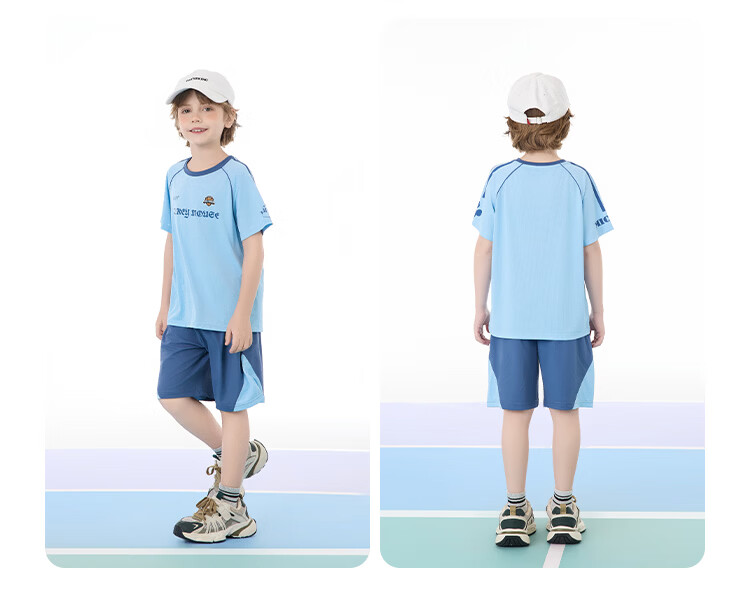 Disney Kids Summer Outfit 2026 New Outdoor Sports Casual Set Purple Tie-Dye Size 110 32