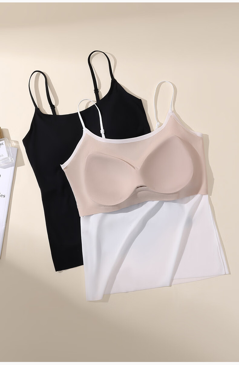 Fenteng Women's High Elasticity Camisole with Chest Pad 26th Anniversary New Vest Underwear Tank Top Base Layer 10