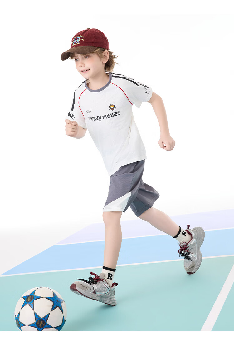 Disney Kids Summer Outfit 2026 New Outdoor Sports Casual Set Purple Tie-Dye Size 110 37
