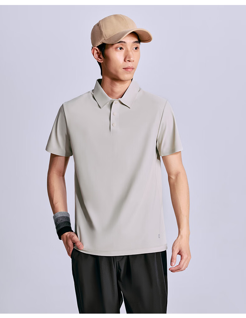 Seamless Cooling Polo T-Shirt Quick-Dry Short Sleeve Breathable Sun Protection Wrinkle-Resistant Sweat-Wicking Soft Skin-Friendly Couple Black L 17