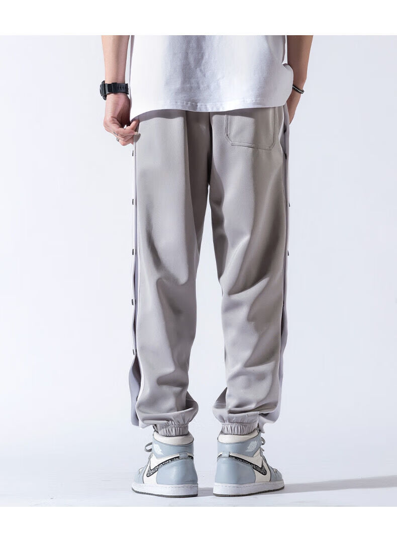 运动裤男cba排扣裤男篮球训练fog扣裤实战透气热身运动裤快脱全开扣