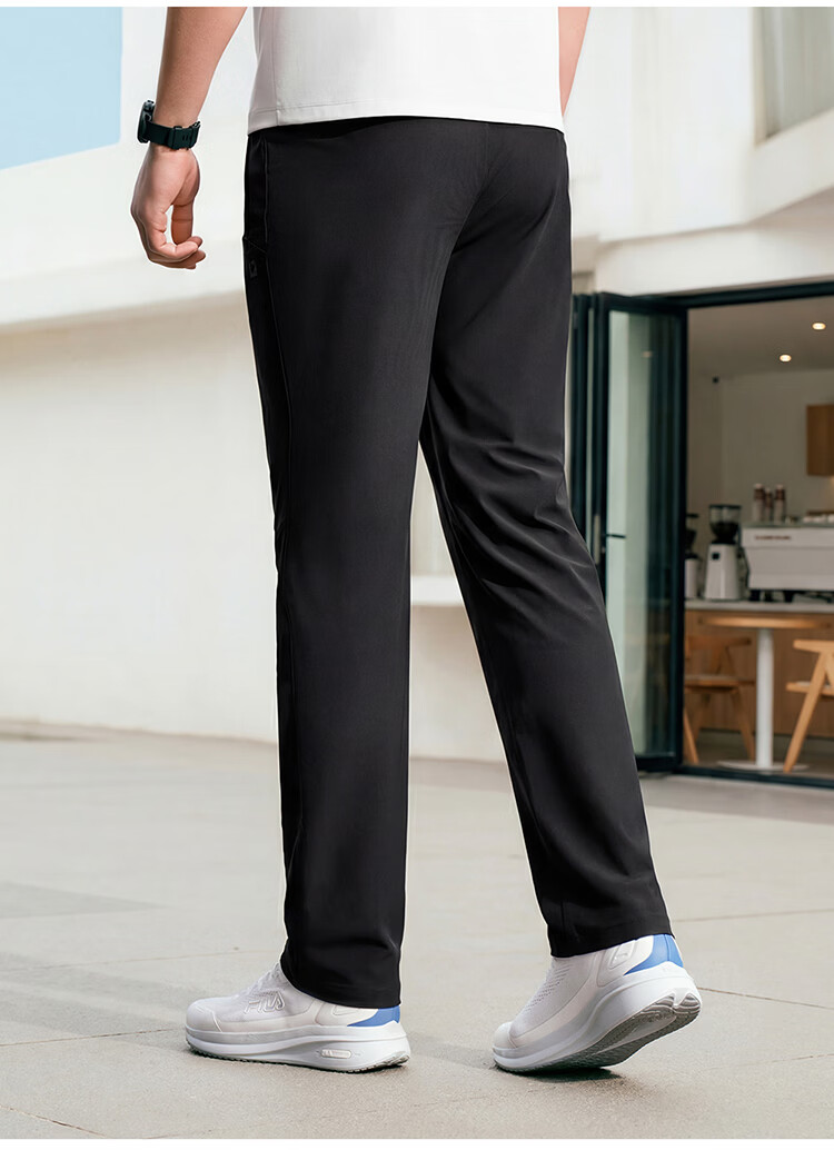 FILA Official Men's Knitted Long Pants 2026 Summer Tennis Sports Basic Sun Protection Straight-Leg Pants 5