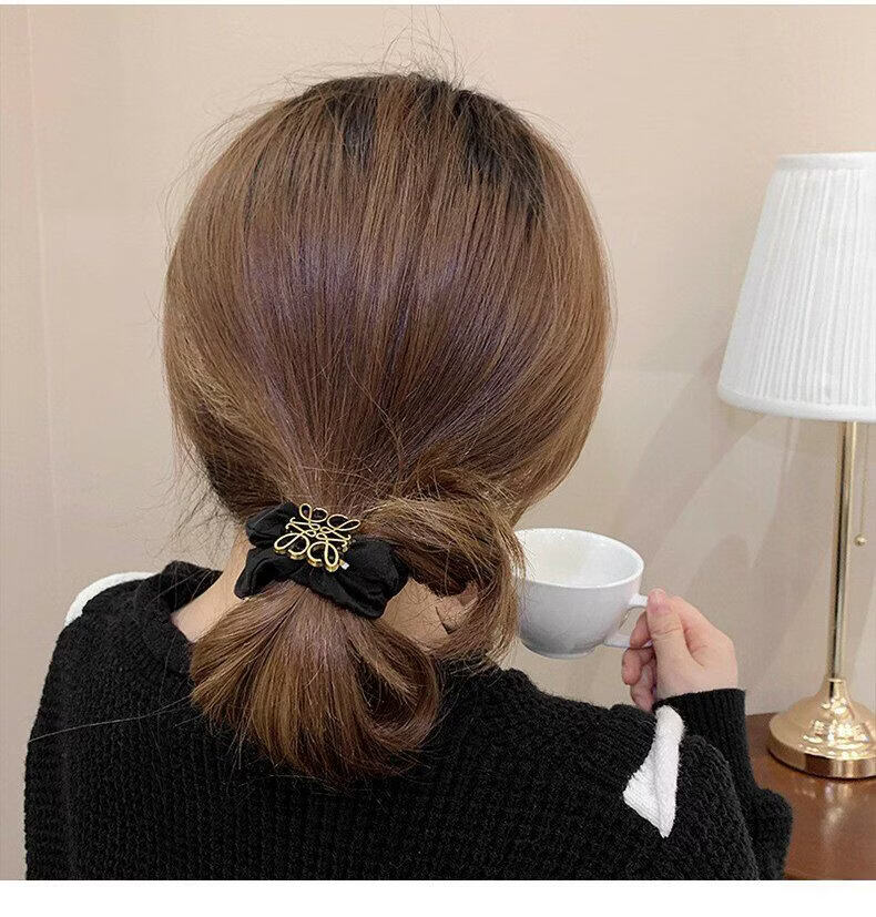 Yidai'er High Elasticity Simple Hair Tie Scrunchie for Women 2026 New French Style Premium Hair Accessory 8