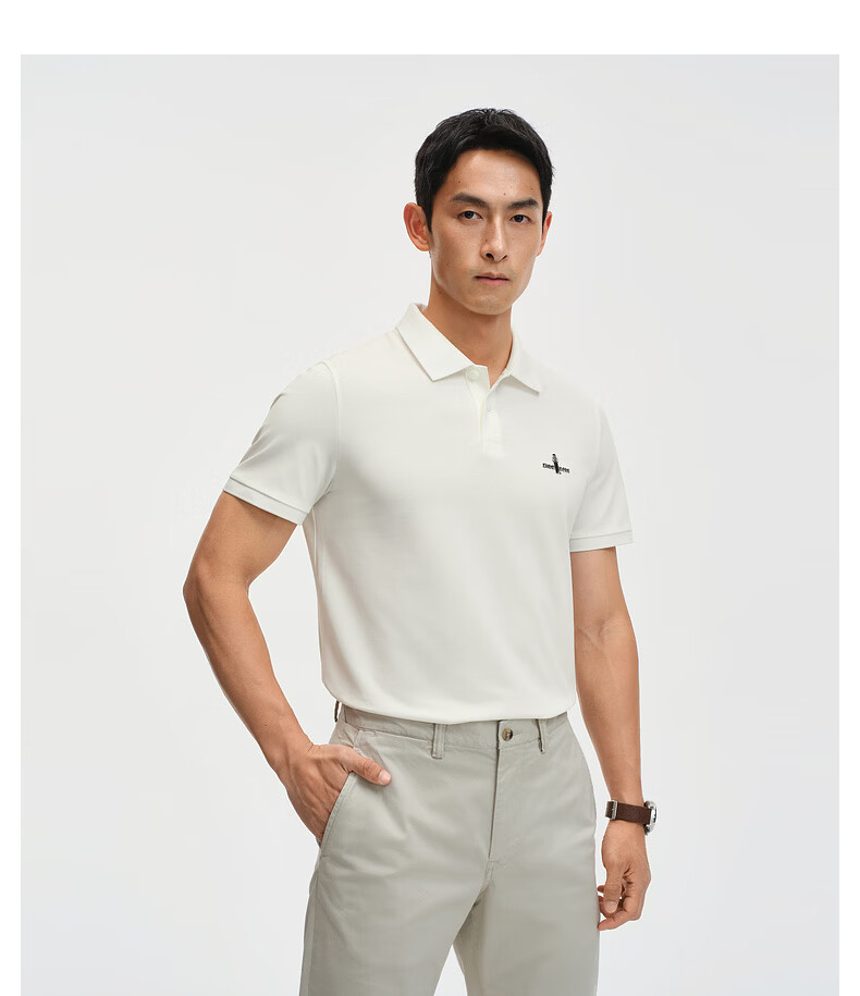 Biyinlefen [Ice Oxygen Bar] 2026 Spring Summer New Men's Casual Multi-Color Antibacterial Cooling Stretch Short Sleeve Polo Shirt T-Shirt 13