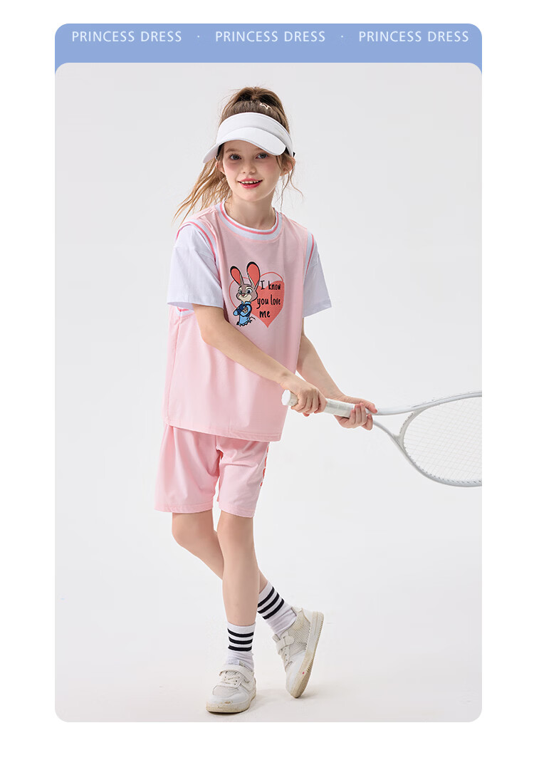 Disney Boys Summer Outfit 2026 New Stylish Kids Short Sleeve Quick-Dry Sports Two-Piece Set 14