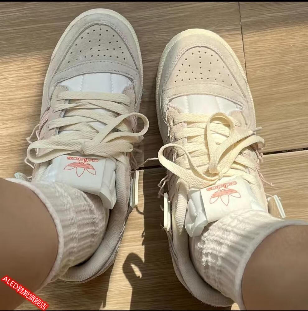 aled莆田纯原杨幂同款forum84low低帮米白线头牛仔蓝情侣百搭休闲运动