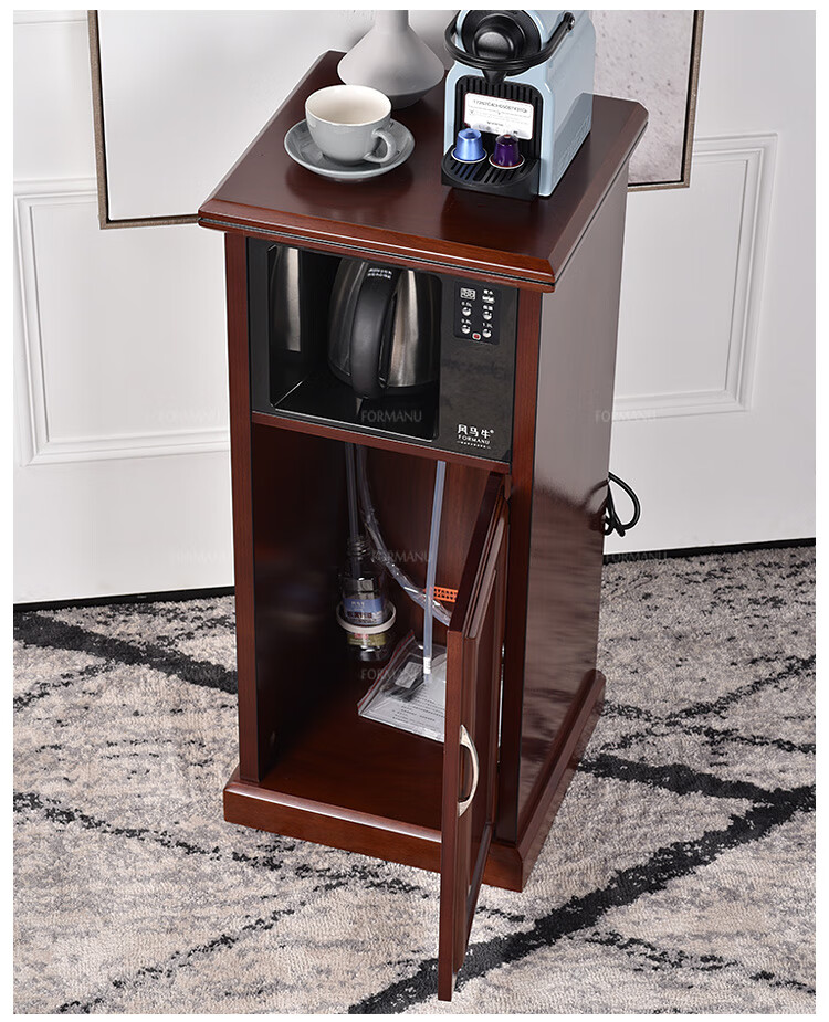 风马牛智能茶水柜全木茶吧机茶车茶柜饮水机餐边柜沙发边柜边几北欧