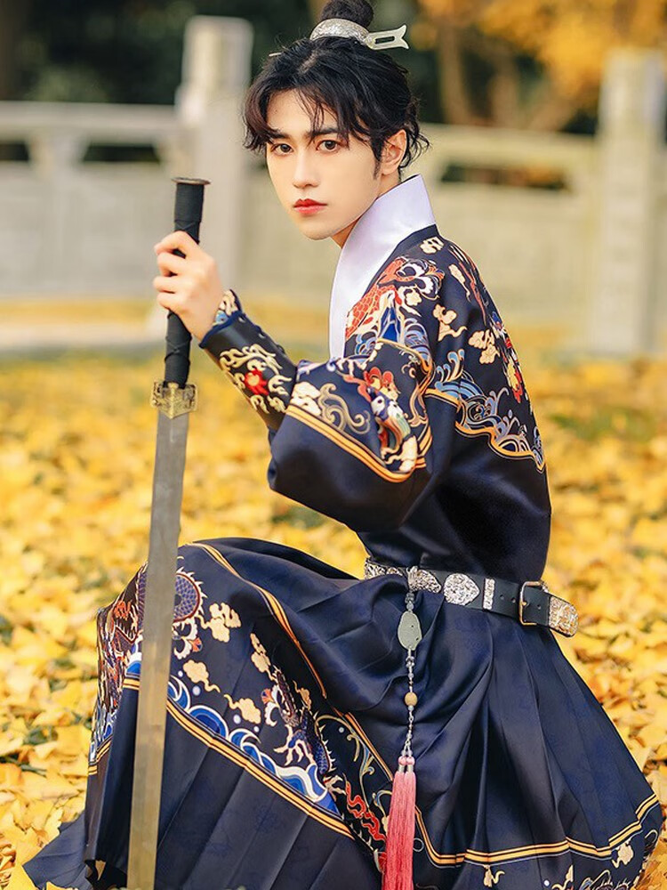 锦衣卫飞鱼服男明制汉服男锦衣卫服绣春刀蟒袍侍卫秋冬古装女中国风