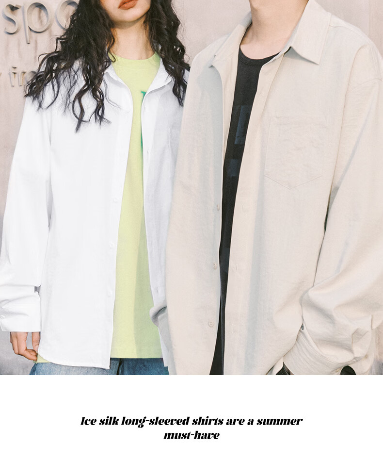 JEEP Men's Ice Silk Long Sleeve Shirt Summer Cool Breathable Lightweight Quick-Dry Jacket Fashion Simple Top Z Light Beige 2XL 23