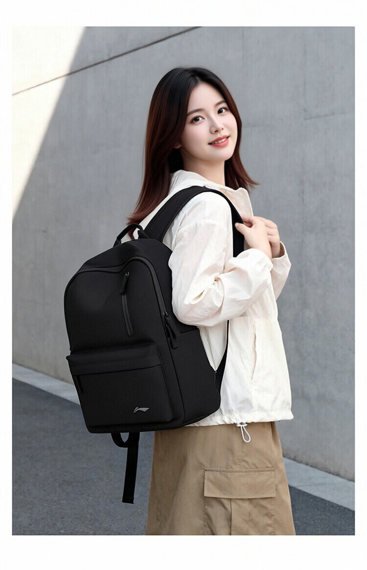 Li-Ning Backpack, 2026 New Lightweight Model, Unisex Schoolbag for Travel, Large Capacity Casual Commuter Laptop Backpack 7