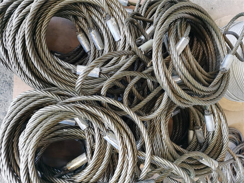 玄欣 油丝绳压制钢丝绳油性压头双扣吊装货车拖车绳油丝绳镀锌14mm