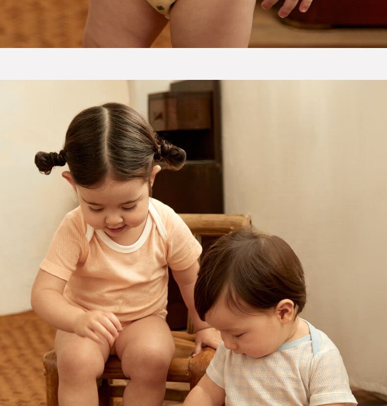 Koala Baby Bodysuit Summer Thin Fruit Checkered Cotton Mesh Cooling Baby Romper 11