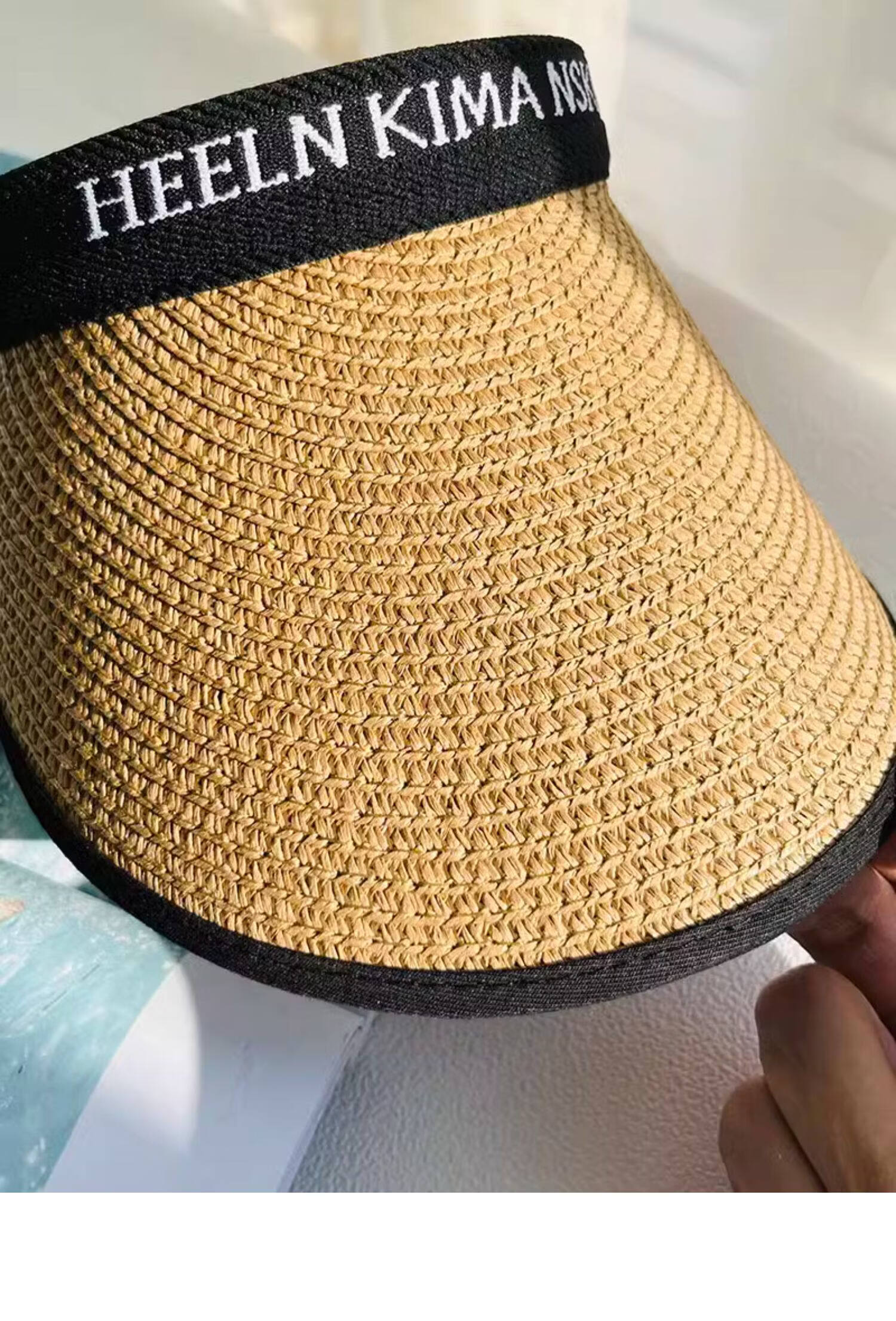 Jingtang Jingpin Women's Sunscreen Hat 2026 Summer Beach Straw Hat UV Protection Open-Top Large Brim Sunshade Face Covering Sun Hat for Cycling 8