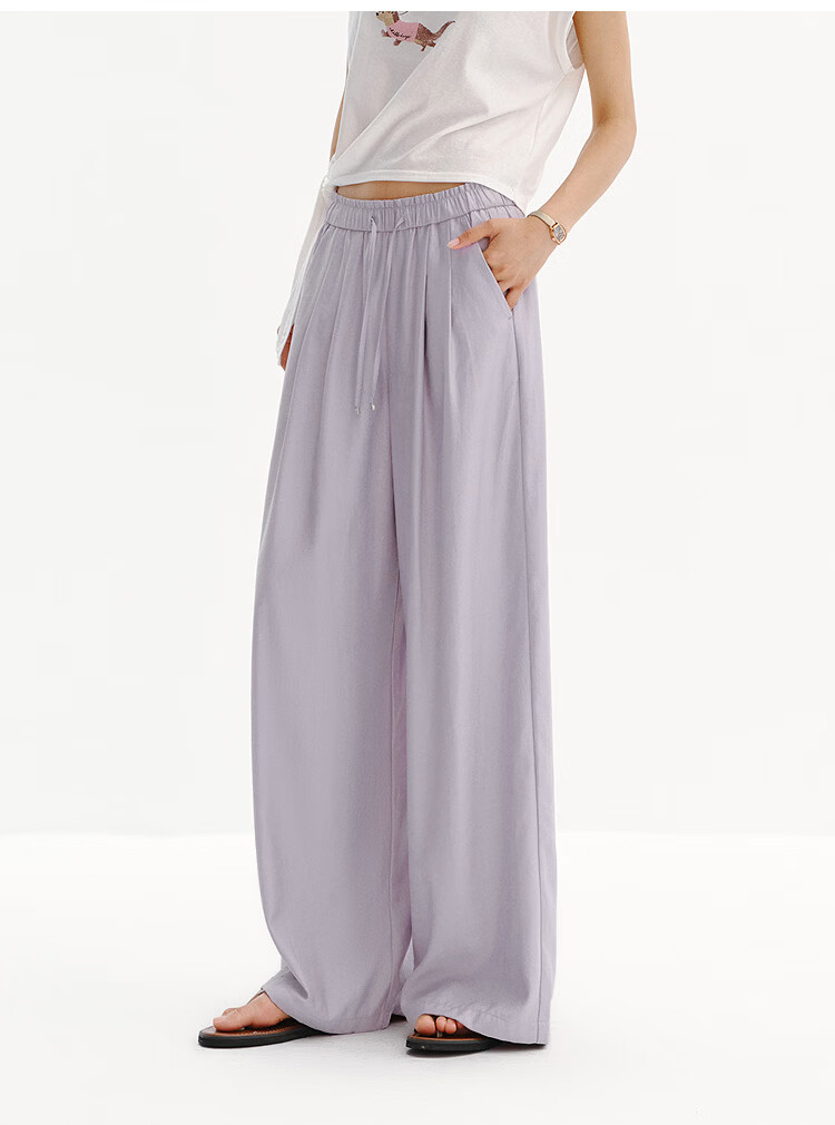 Semir Casual Pants Women Summer Pleated Loose Textured Wide-Leg Pants 2026 Milk Puff Pants 101326127018A 12