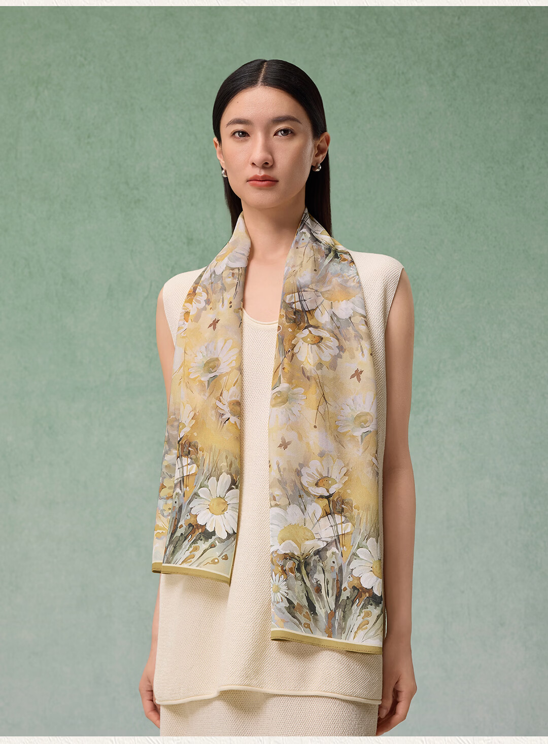 Shanghai Story Spring New 100% Mulberry Silk Scarf Genuine Silk Shawl Birthday Gift for Mom and Girlfriend Women's Silk Scarf Wrap 11