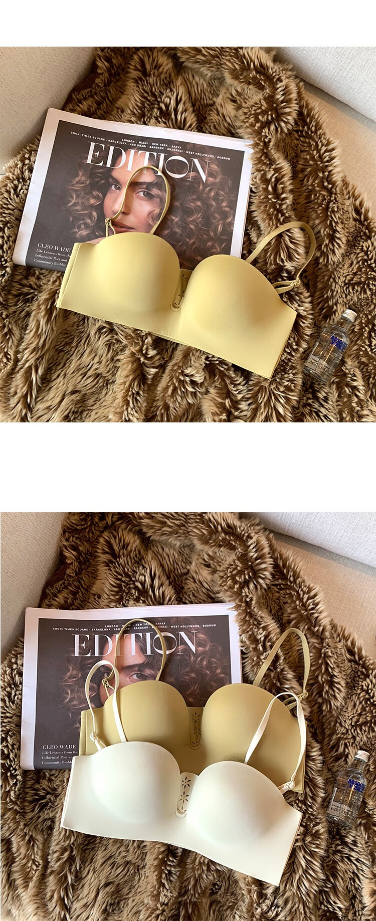 无痕内衣女小胸聚拢无钢圈加厚上薄下厚胸罩上托收副乳调整型文胸