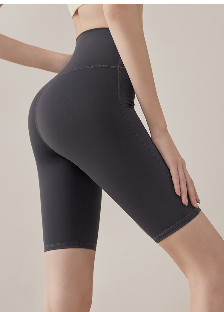 Youyou Yoga Pants Summer Women's Sports Yoga Wear Bare Feeling Pilates Fitness Shorts J20214XDY Gray L 12