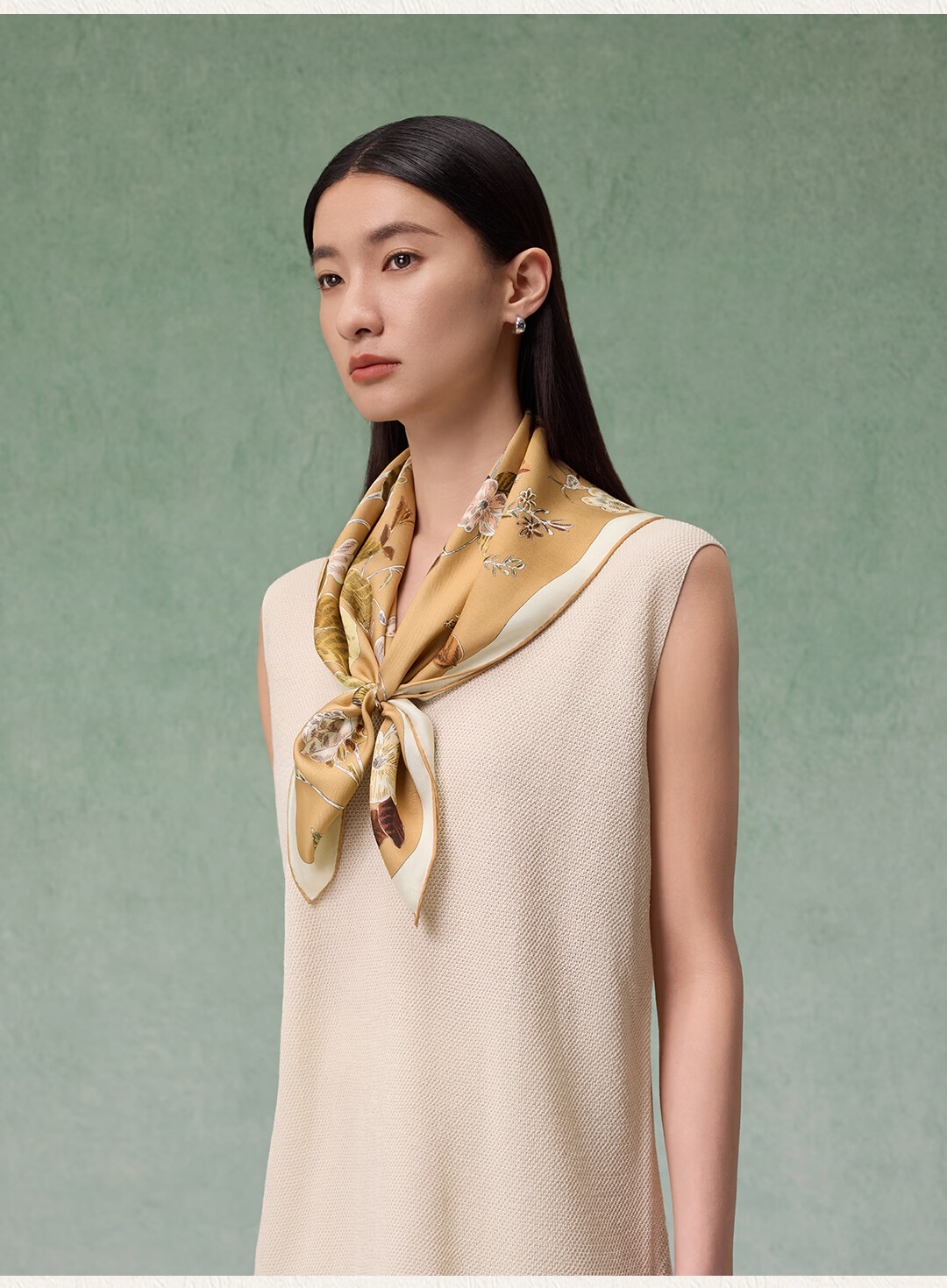 Shanghai Story Spring Summer Premium Silk Scarf Yiluo Satin Birthday Gift for Mom and Girlfriend Women's Scarf Gift Box 8