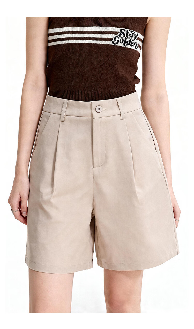 ENC Summer Women's High-Waist Blazer Shorts Korean Style Simple Lenzing Lyocell Skin-Friendly Comfortable Lightweight Casual Bermuda Shorts 13