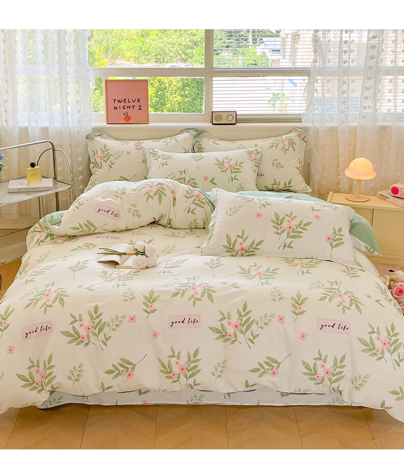 Hongdou 100% Pure Cotton Duvet Cover Single Piece Xinjiang Cotton Quilt Cover Double Home Use All Cotton Duvet Cover 200*230cm Anjixing 14