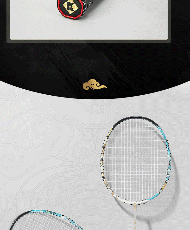 KUMPOO 2026 New Carbon Fiber 4U Ultra-Light Professional Badminton Racket Xunfeng Shanhai NEW White/Black 11
