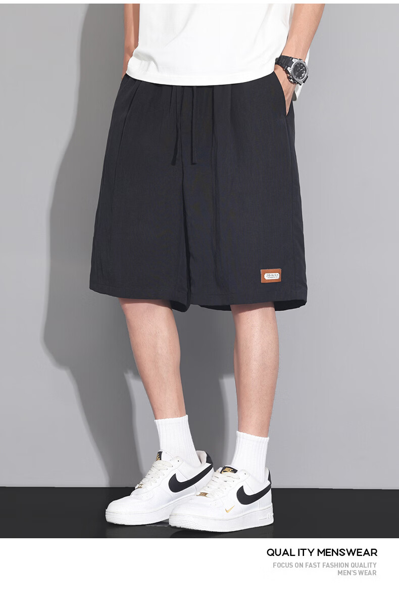 FARUISHI Men's Summer Thin High-End Linen Five-Point Straight-Leg Shorts Plus Size Casual Pants Card 6XL 25