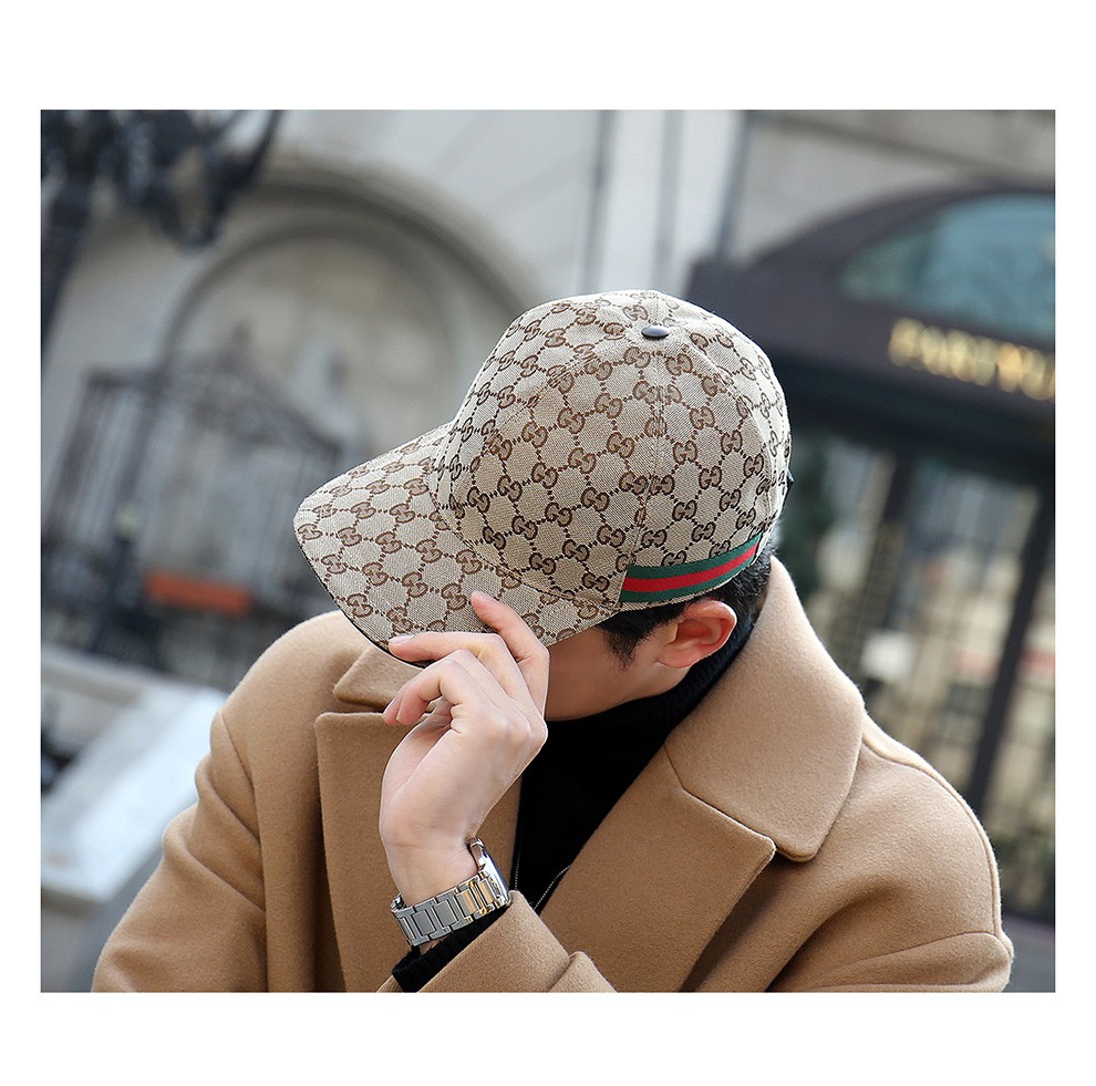 gucci 古驰 男女通用棉质经典双g花纹图案鸭舌帽子棒球帽送男友送女友