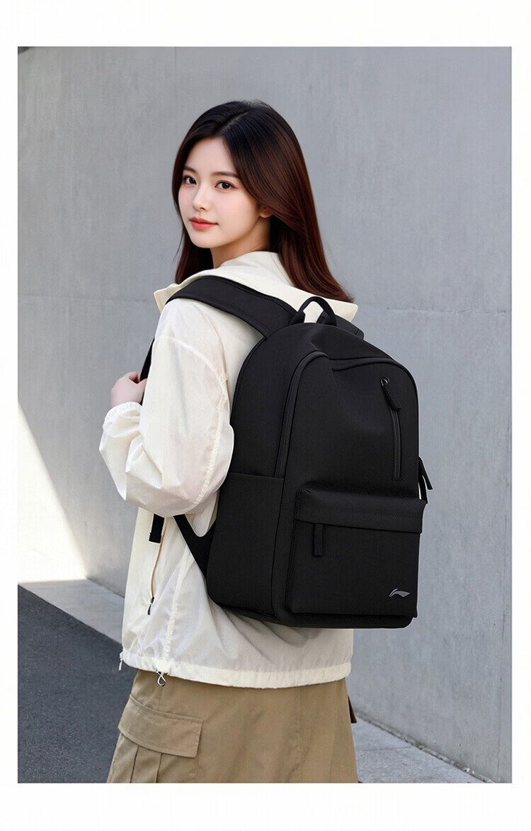 Li-Ning Backpack, 2026 New Lightweight Model, Unisex Schoolbag for Travel, Large Capacity Casual Commuter Laptop Backpack 9