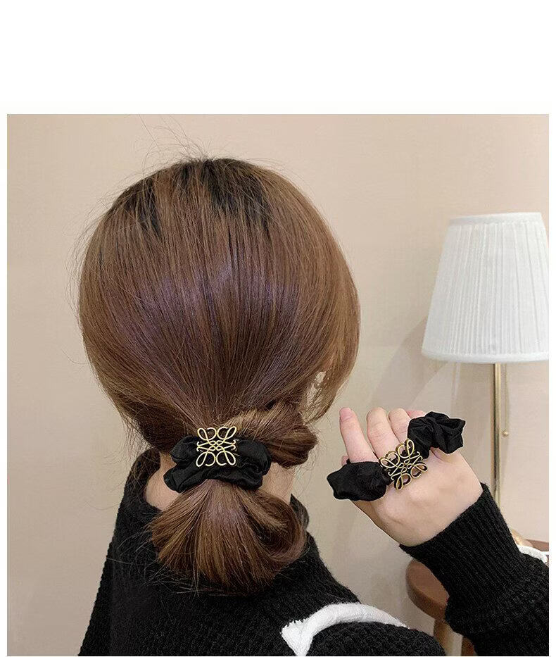Yidai'er High Elasticity Simple Hair Tie Scrunchie for Women 2026 New French Style Premium Hair Accessory 1