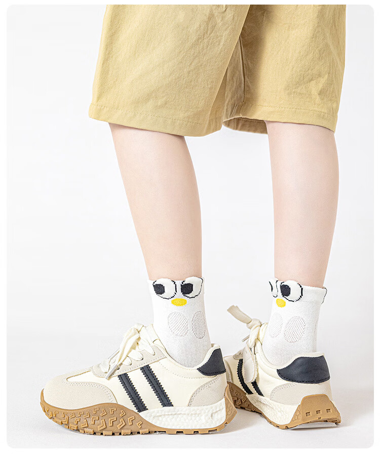 Little Pig Banner Class A Children's Socks Summer Thin Mesh Breathable Socks Boys Girls High Elastic Seamless Mid-calf Socks for Older Kids 5