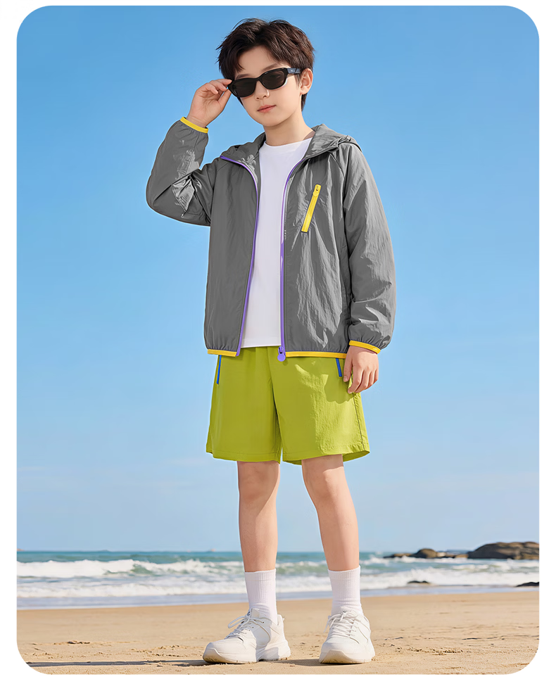 Disney Kids Sun Protection Jacket Summer Cooling UPF50+ Boys Loose Fit Versatile Girls Sun Protection Coat Summer Wear 16