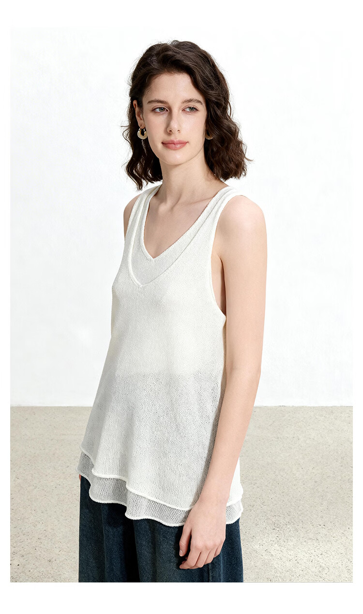 ENC Korean Style Colorblock Vest Women's Niche Strap Summer 2026 New Comfortable Breathable Simple Versatile Sleeveless Top 9