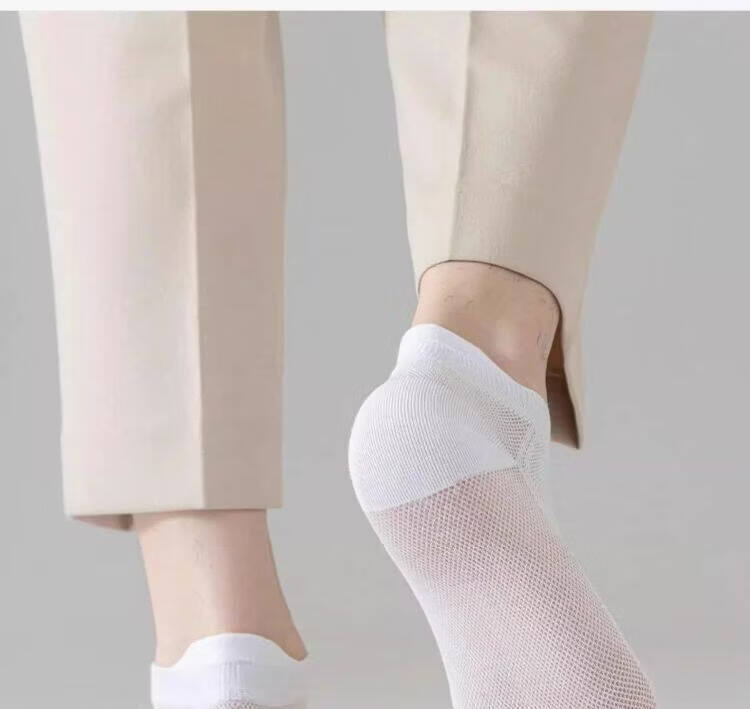 Warrior Men's Socks, Thin And Breathable for All Seasons, Odor-Resistant Mesh Short Socks, Xinjiang Cotton, 7A Grade Antibacterial And Sweat-Absorbing Short Sports Socks 19
