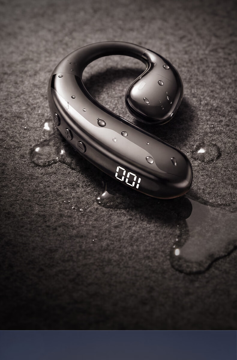 Chengao Wireless Bluetooth Earphone Single Ear Hook 2026 Best Seller Long Battery Life Bone Conduction Non-In-Ear High Fidelity Sound for Driving Cycling Sports Universal M16 Black 14