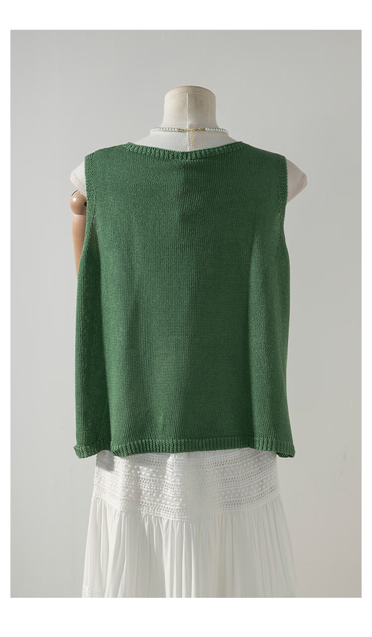ENC Forest Style Relaxed Fit Vest Soft Brightening High-End Atmosphere Lenzing Tencel Versatile Loose Slimming Sleeveless Top 14